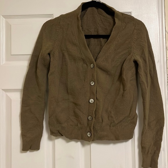 Size S, Olive green cardigan. From “The drop” which is on Amazon. - Picture 1 of 1